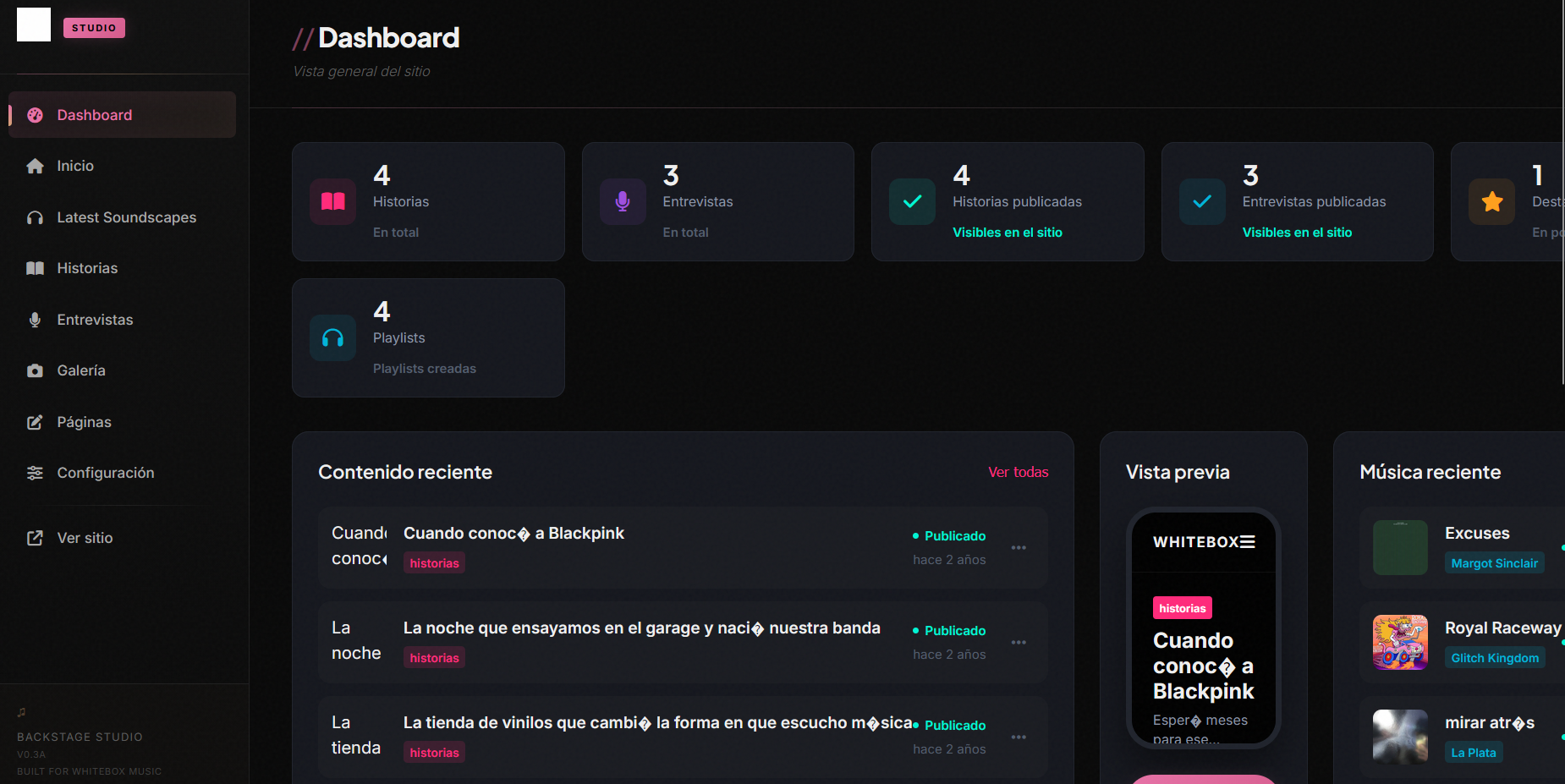 Panel de Administración